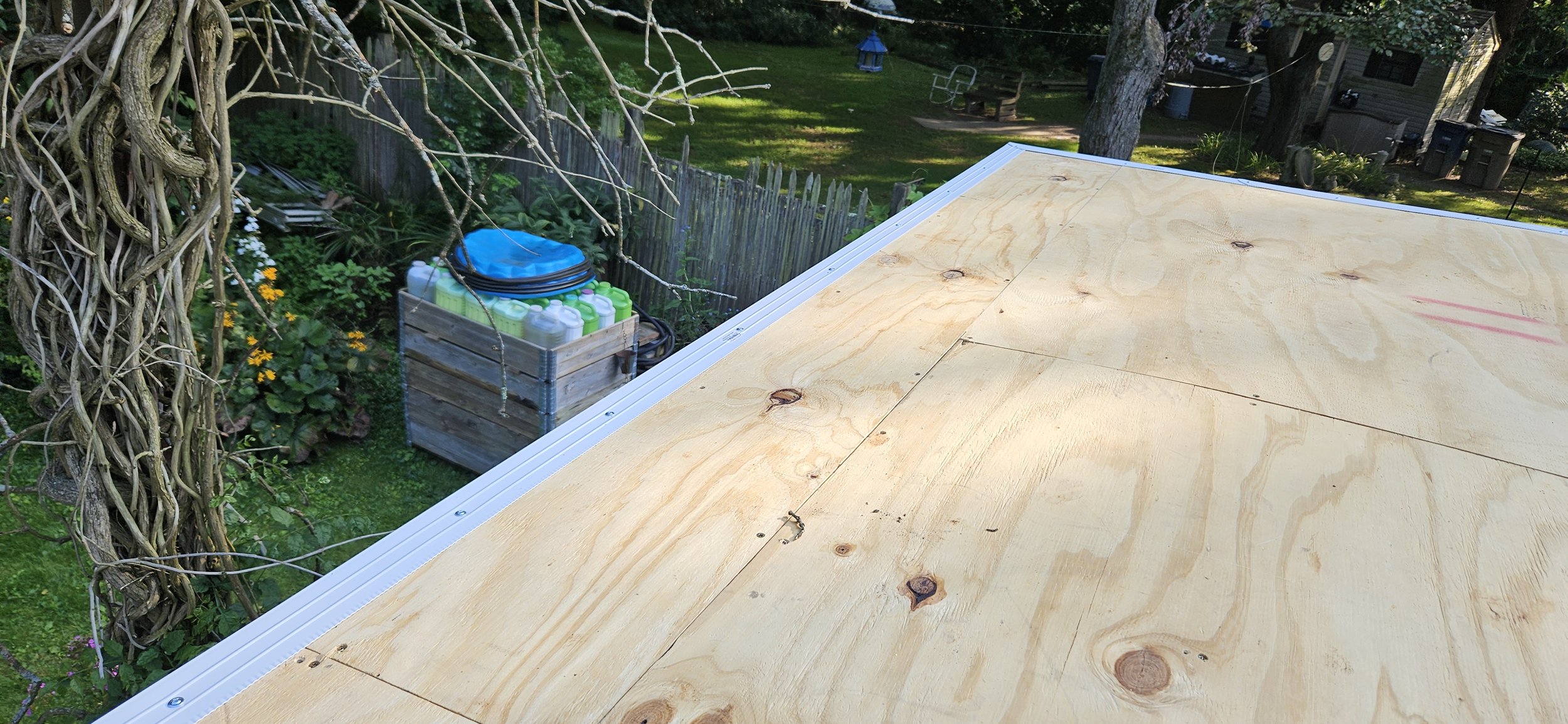 Installed drip edge all the way around.