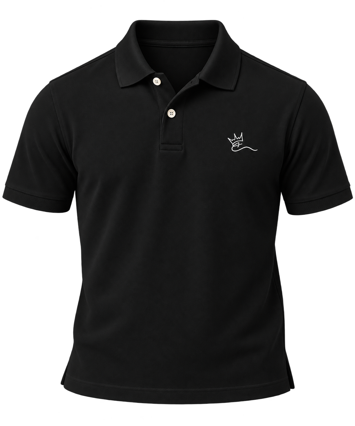 CROWN SIGNATURE LOGO DOUBLE PIQUE POLO