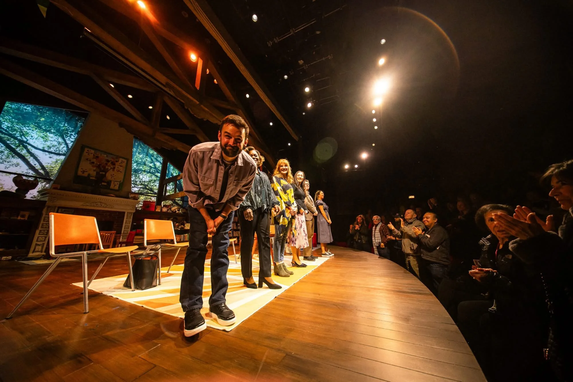 Opening Night bows for "Eureka Day," dir. Lili-Anne Brown. Photograph by Joe Mazza.