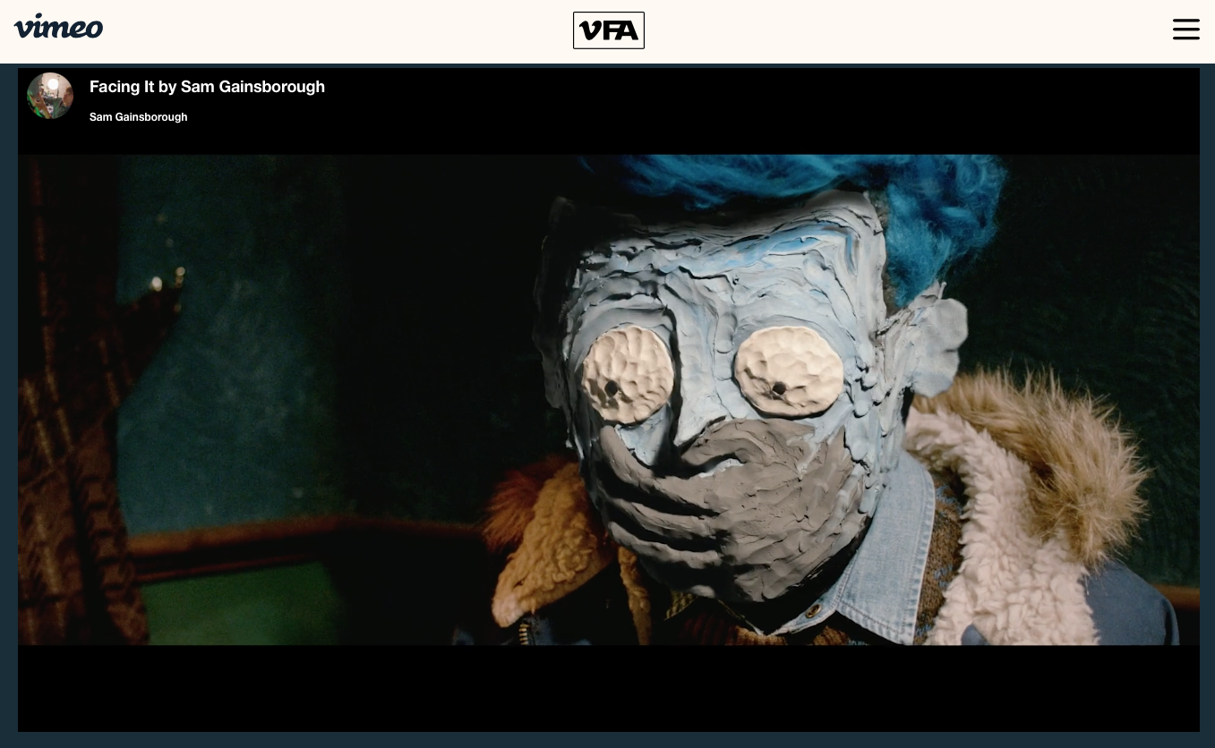 Inspiration: a 7 minutes claymation from Sam Gainsborough, “as a man anxiously awaits a meeting in the local pub, he is forced to explore his own difficult memories.” https://vimeo.com/festival/facing-it