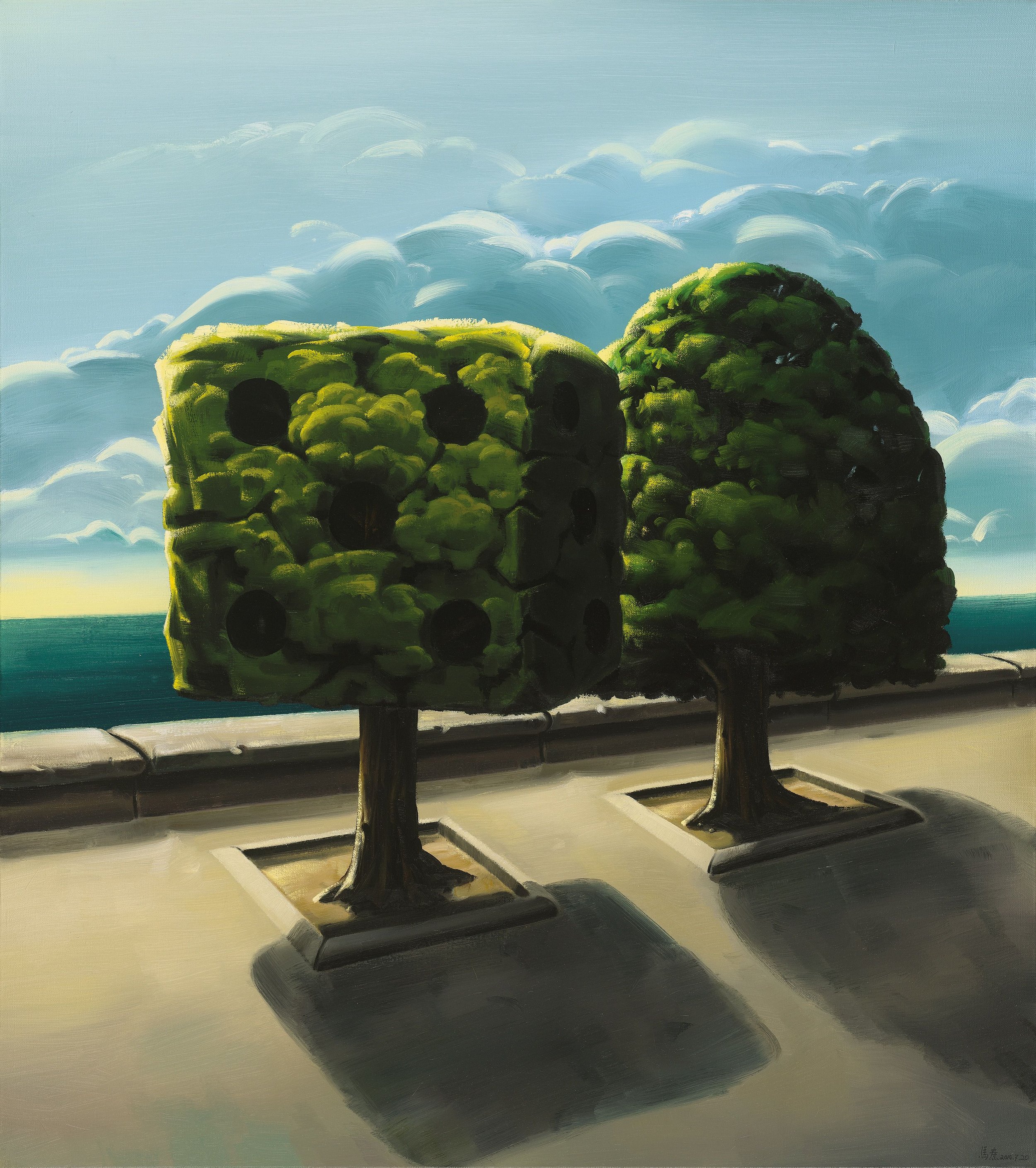 园丁‘老五’的的梦想是成为一代赌神,但目前他只是一个赌棍 100x90cm 2014.7.20 布面油画.jpg