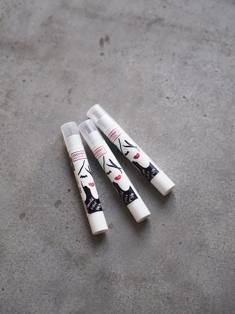  Concept design and illustration work for Everyday Minerals tinted lip balm packaging. 