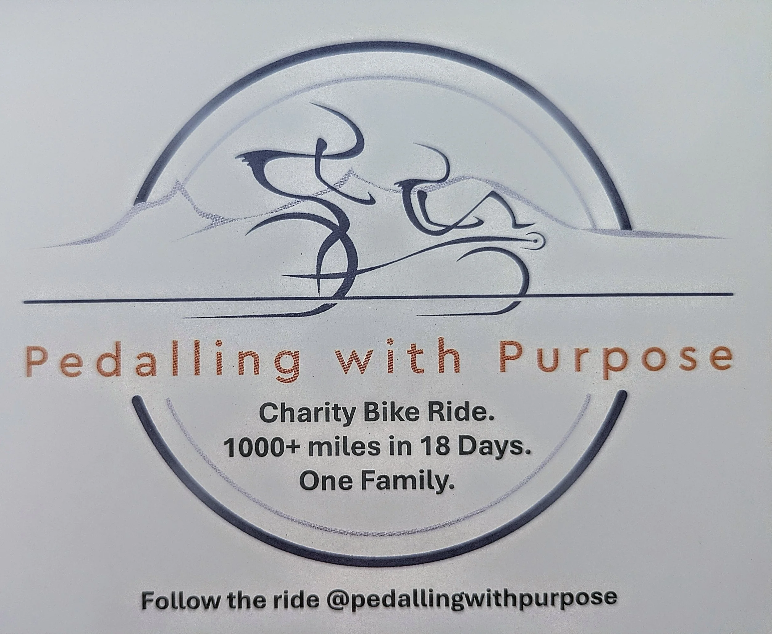 Photograph of Pedalling with purpose logo