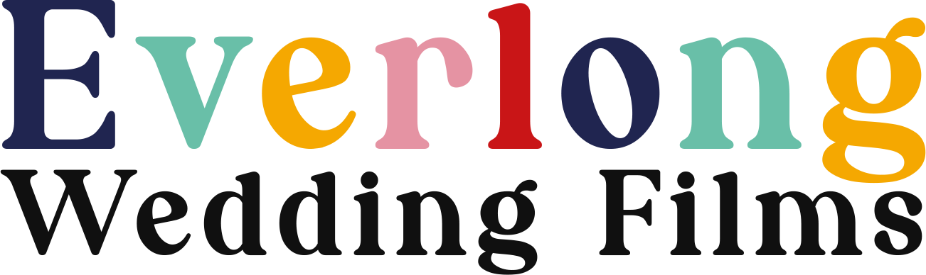 The Everlong Wedding Films logo with multicolored letters.