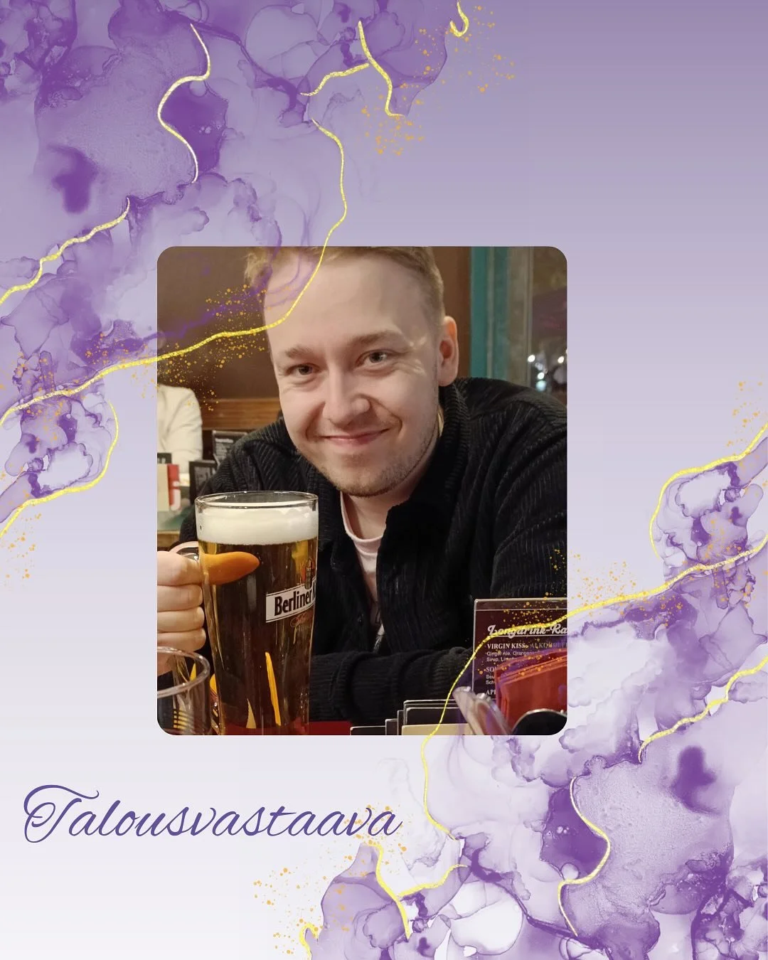 Seuraavana esittelyvuorossa talousvastaava Joose!