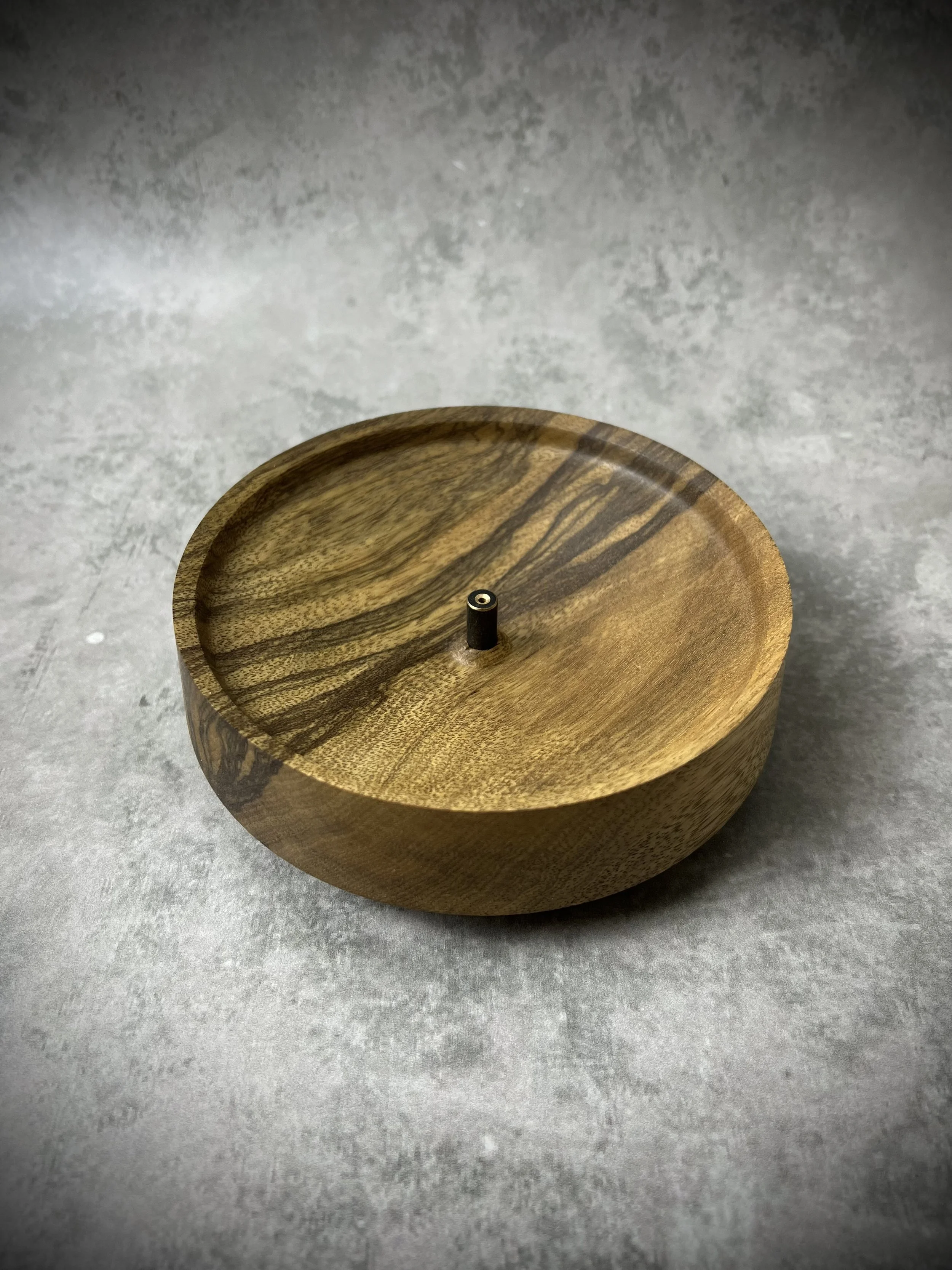 Black Limba and Brass incense holder