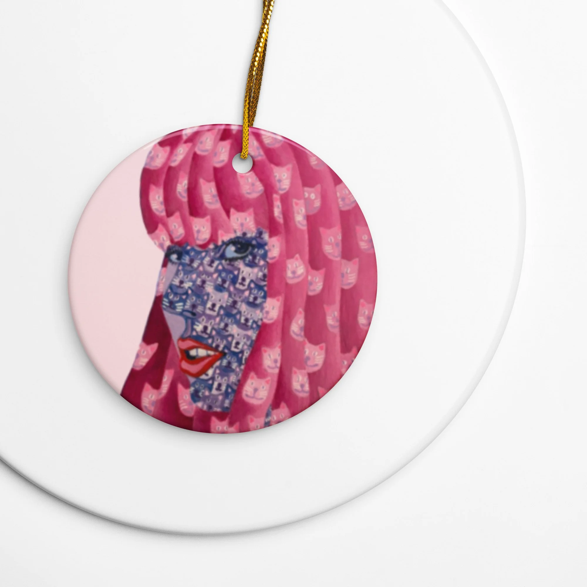 T Swift ceramic ornament