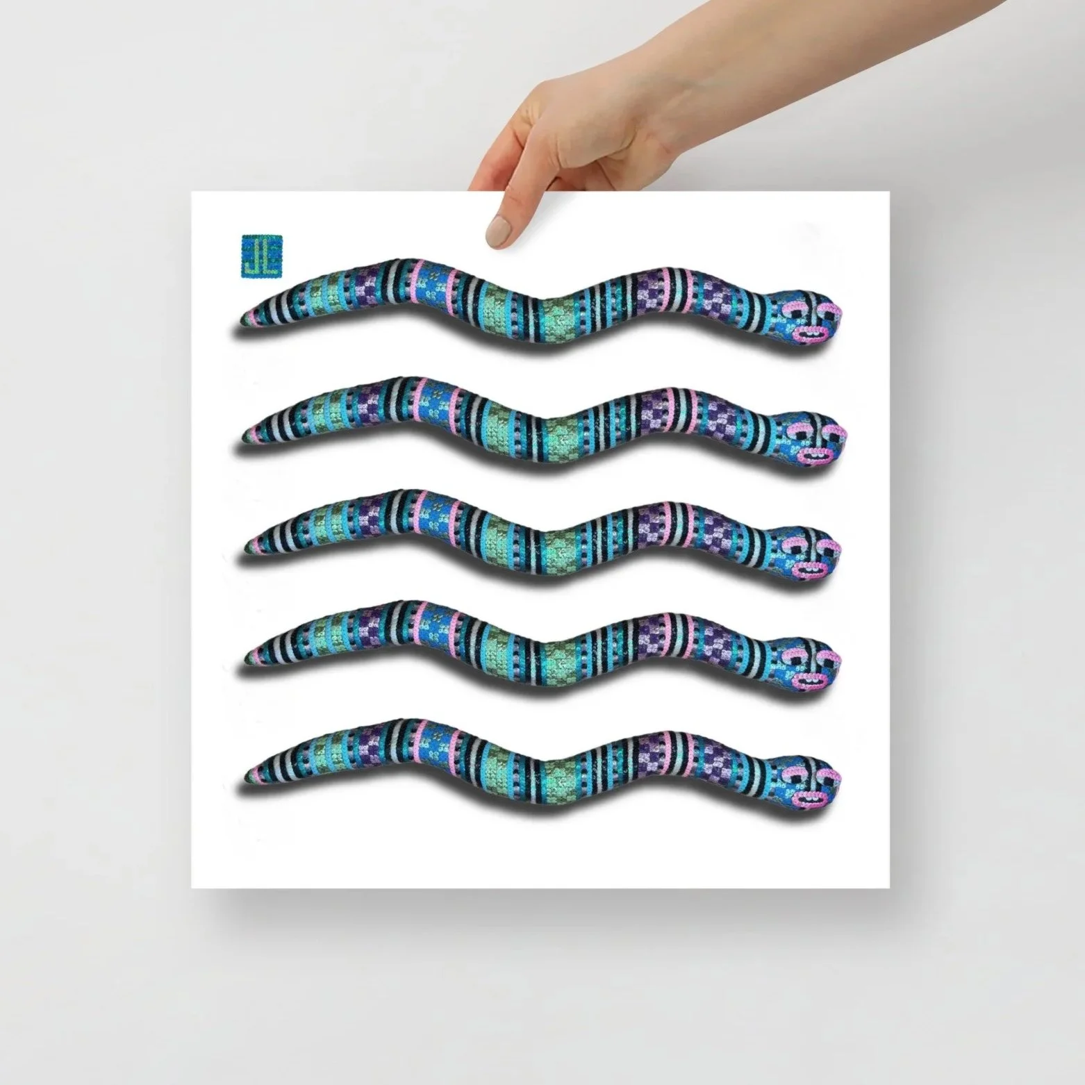 Sneaky Snake Print 14”x14”