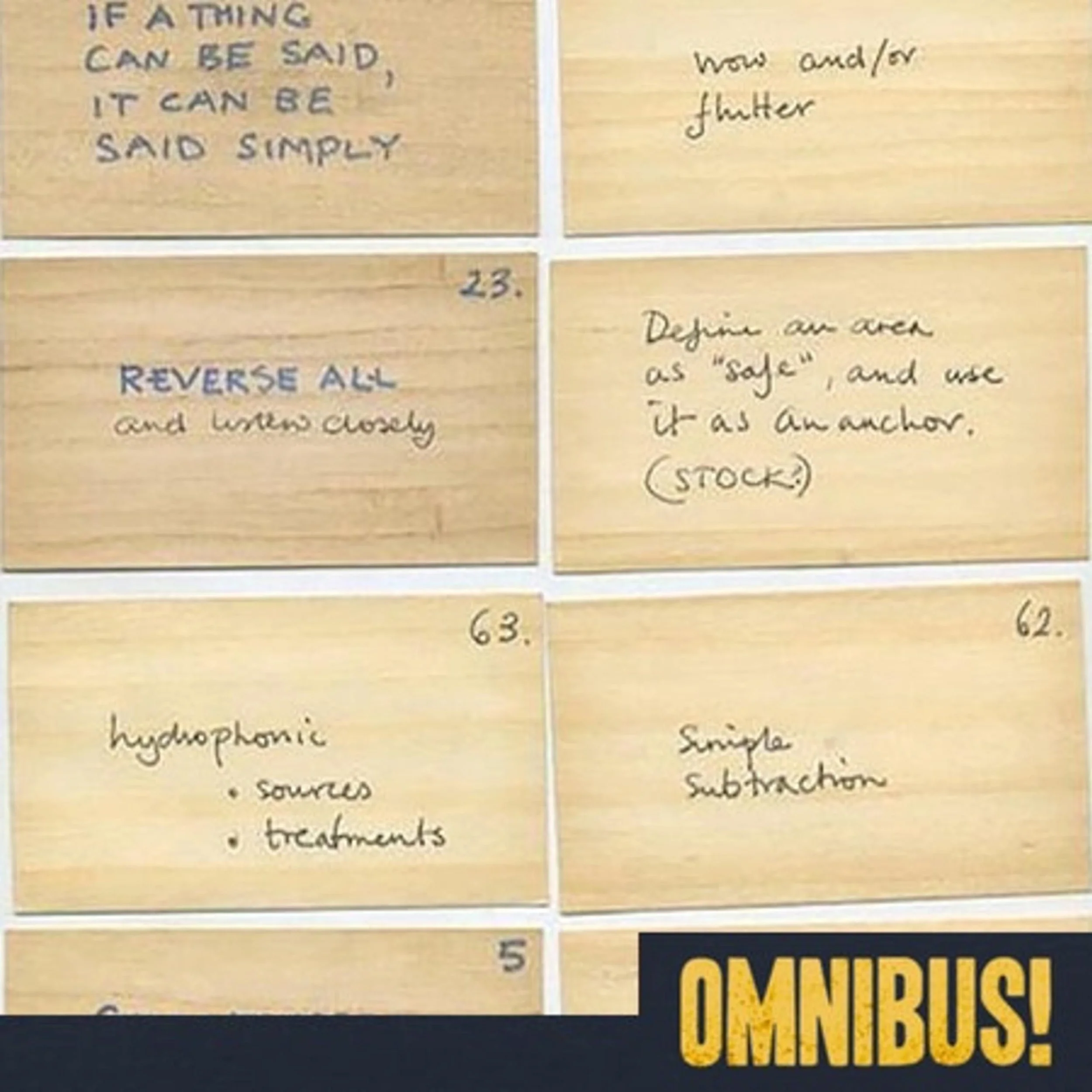  Oblique Strategies (Entry 856.RO1202)