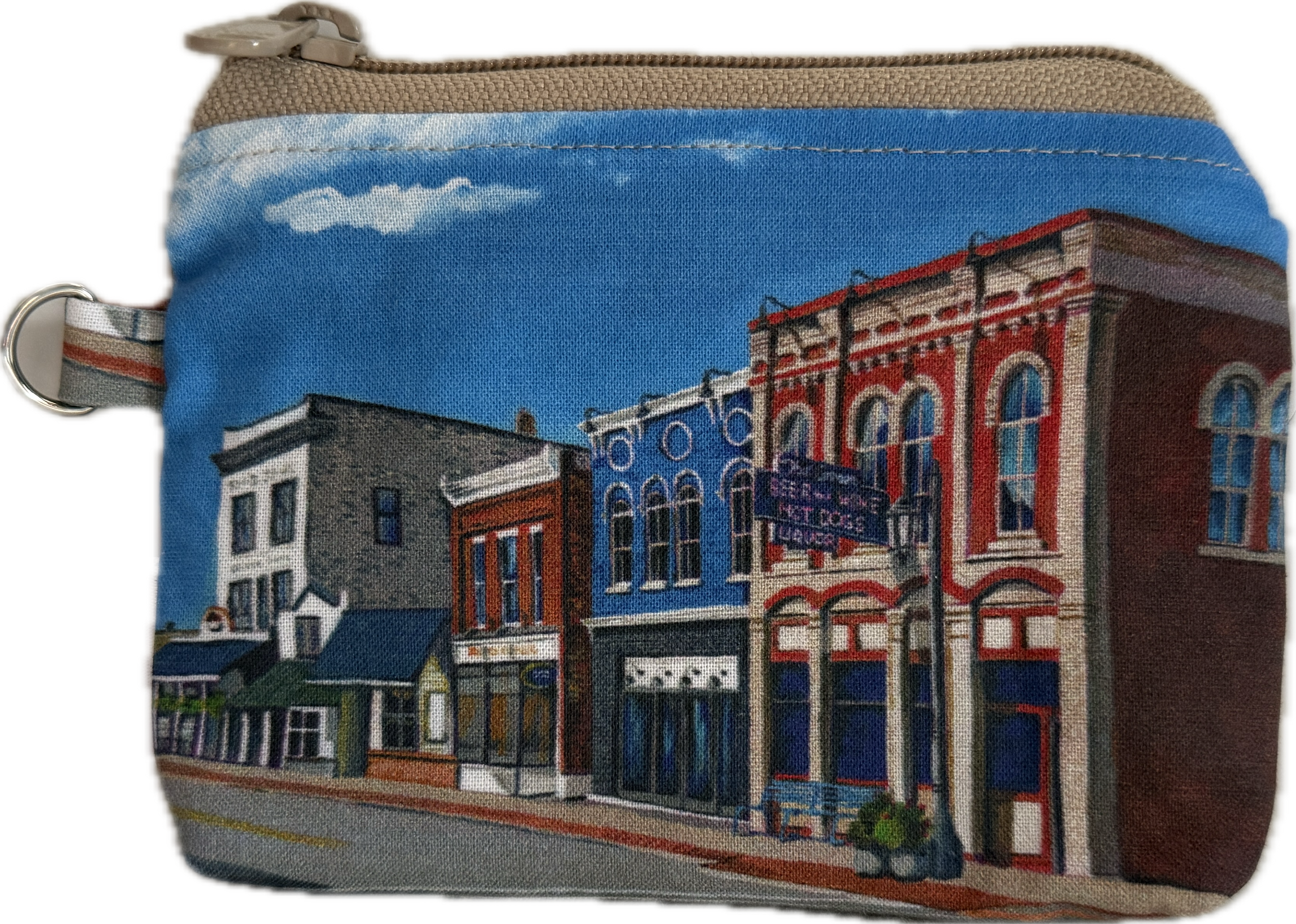 Walk Along Main Street Small Zippered Bag.png