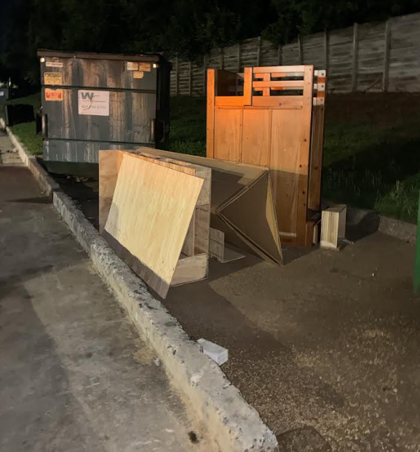Bulk trash removal and illegal dumping cleanup service for commercial and retail properties in Atlanta.