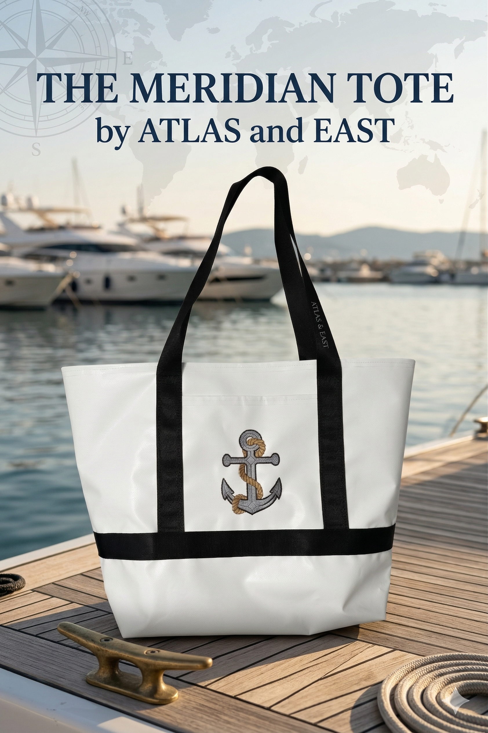 The Meridian Dry Tote White/Black