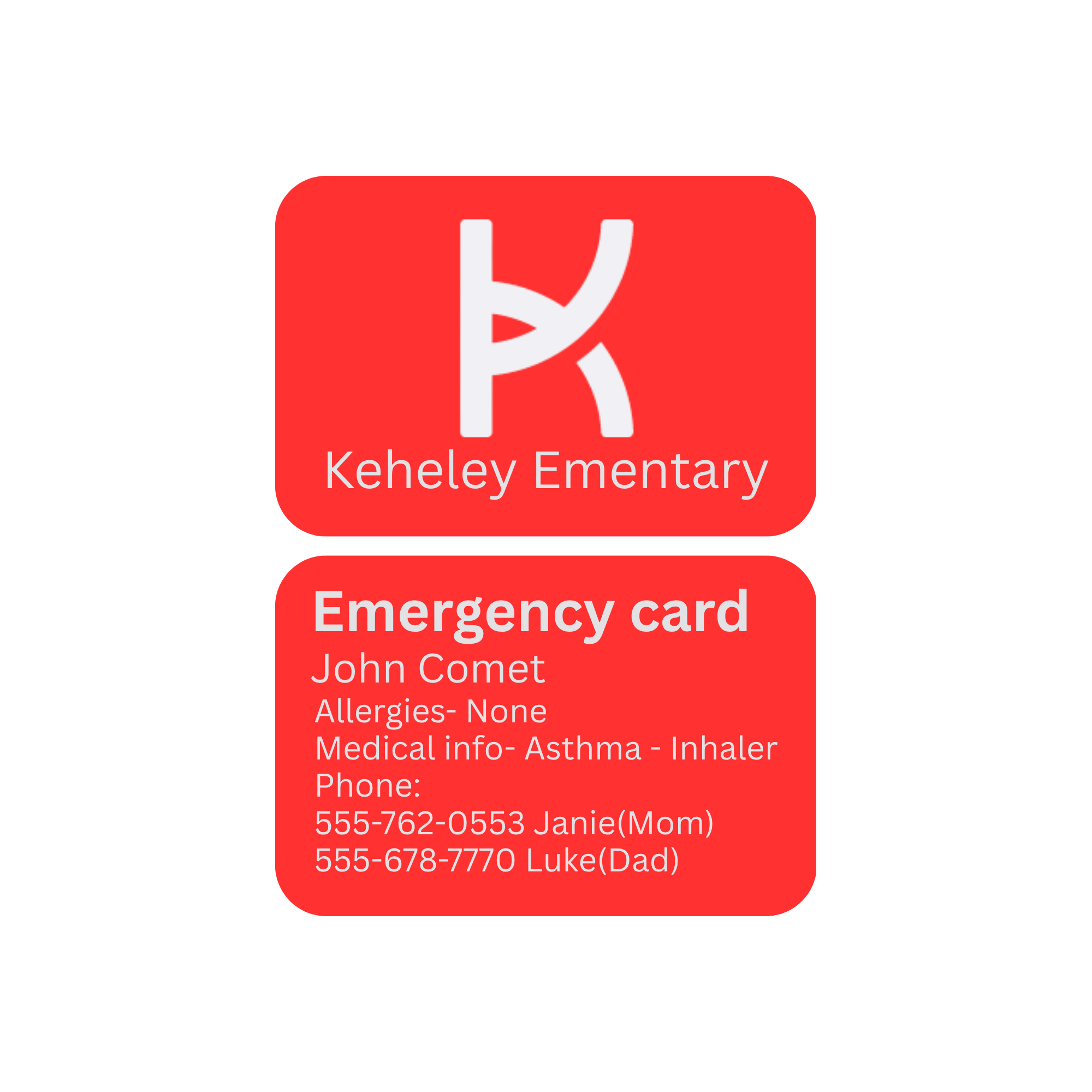 Custom Engraved Identification cards