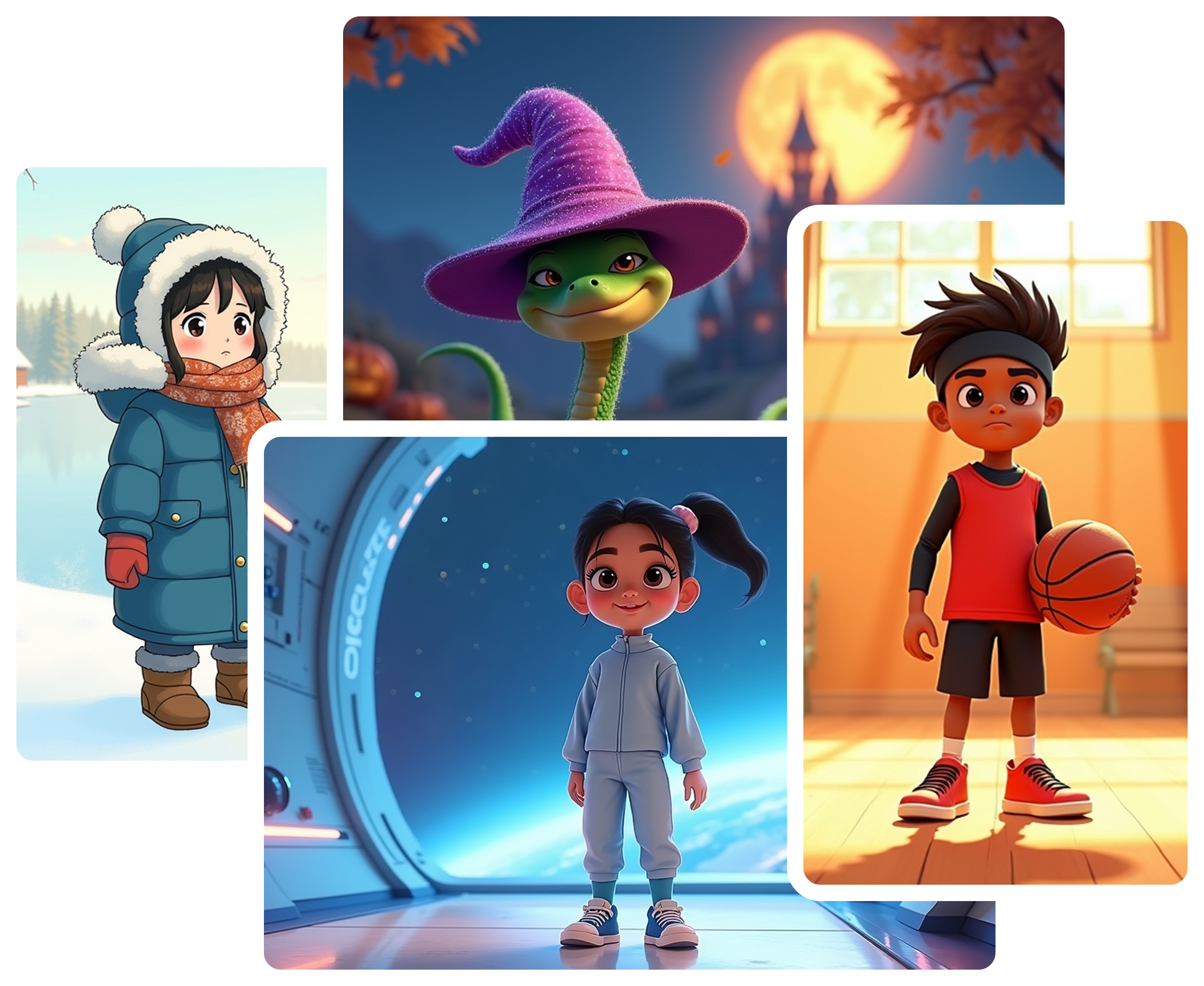 AI-generated story image examples