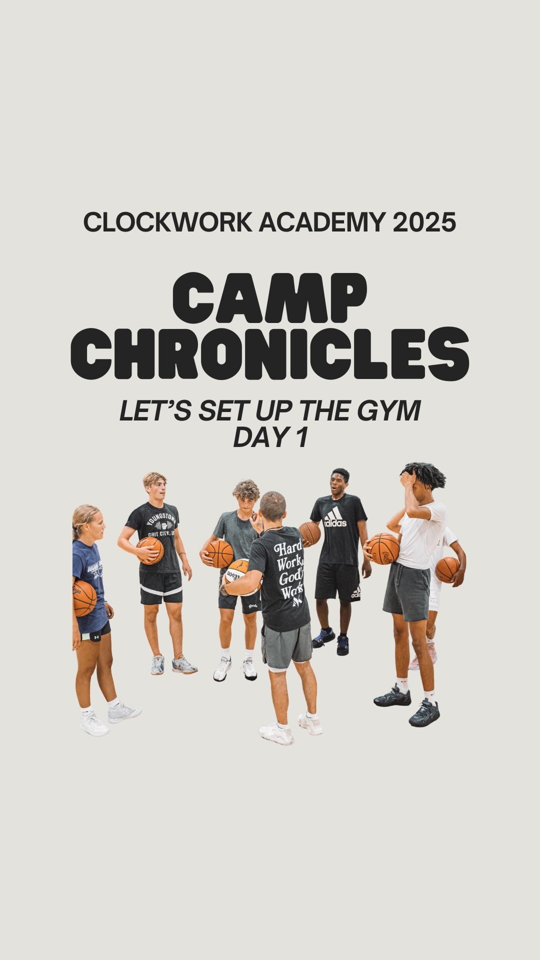 Clockwork Academy - DAY 1 “Set up the gym”
#basketball #basketballcamp