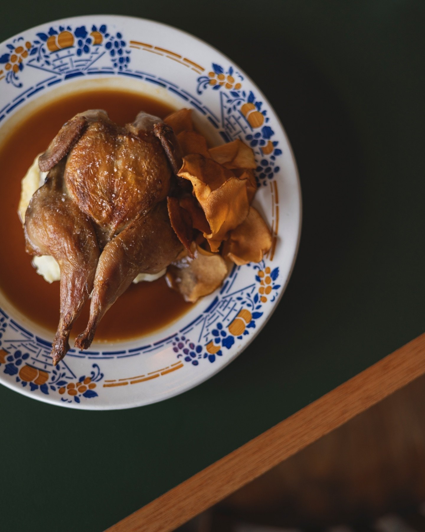 New dish.
Quail - jerusalem artichoke - mash