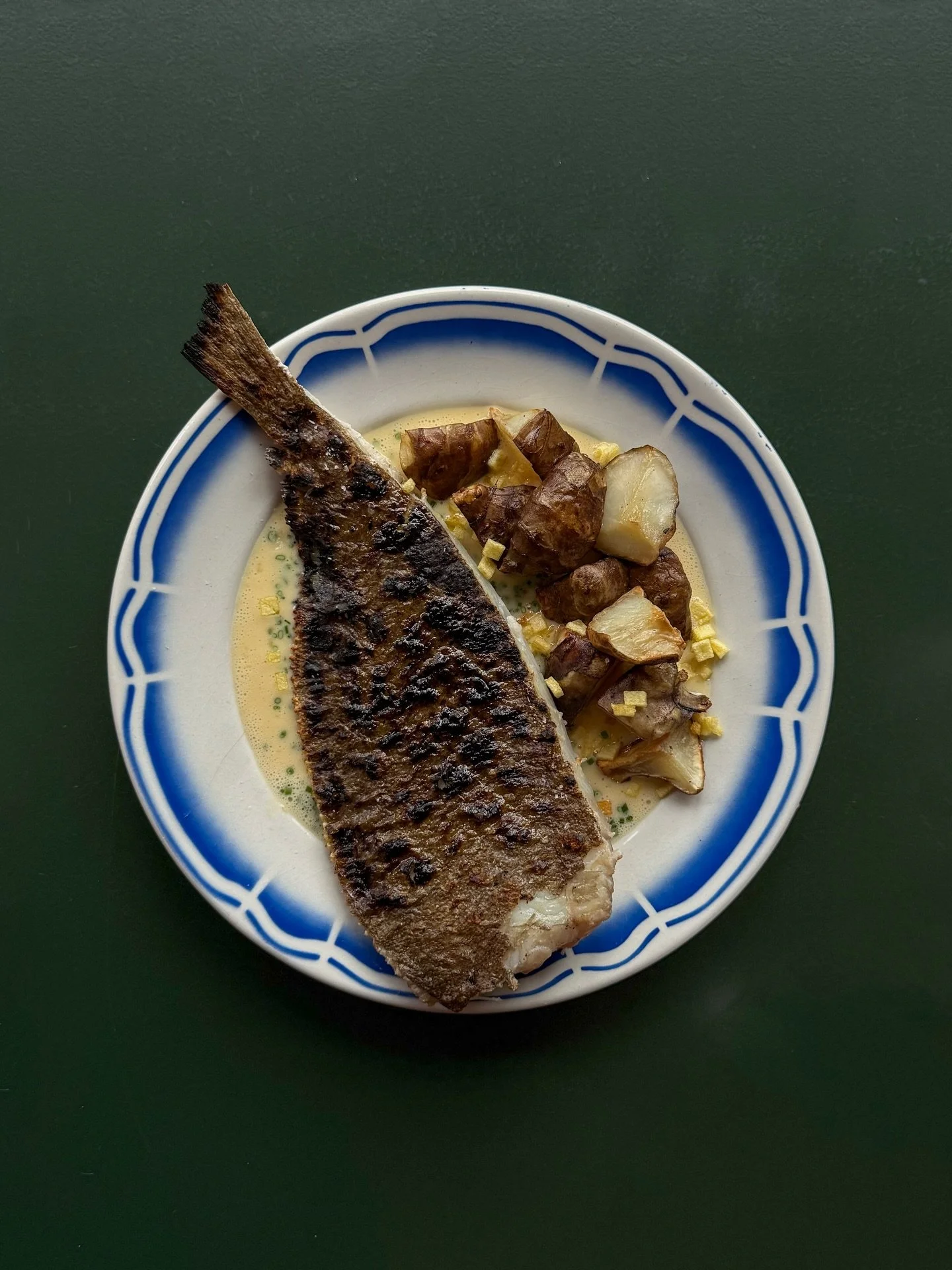 brill - beurre blanc - jerusalem artichoke