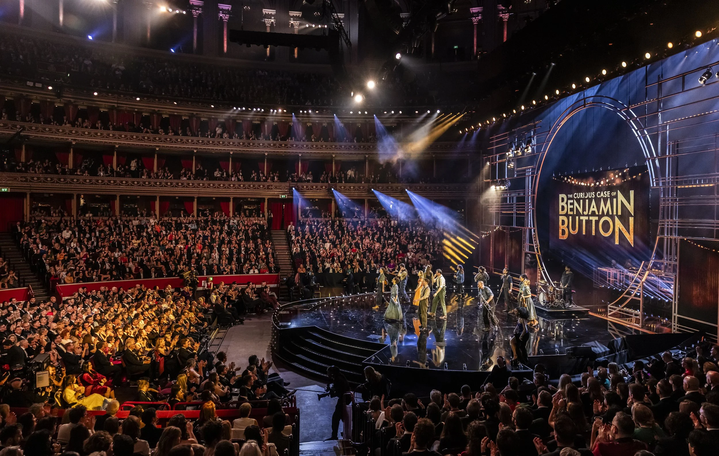 Mastercard Best New Musical, The Curious Case Of Benjamin Button, performs on stage at the Olivier Awards 2025 with Mastercard (c) Pamela Raith.JPG