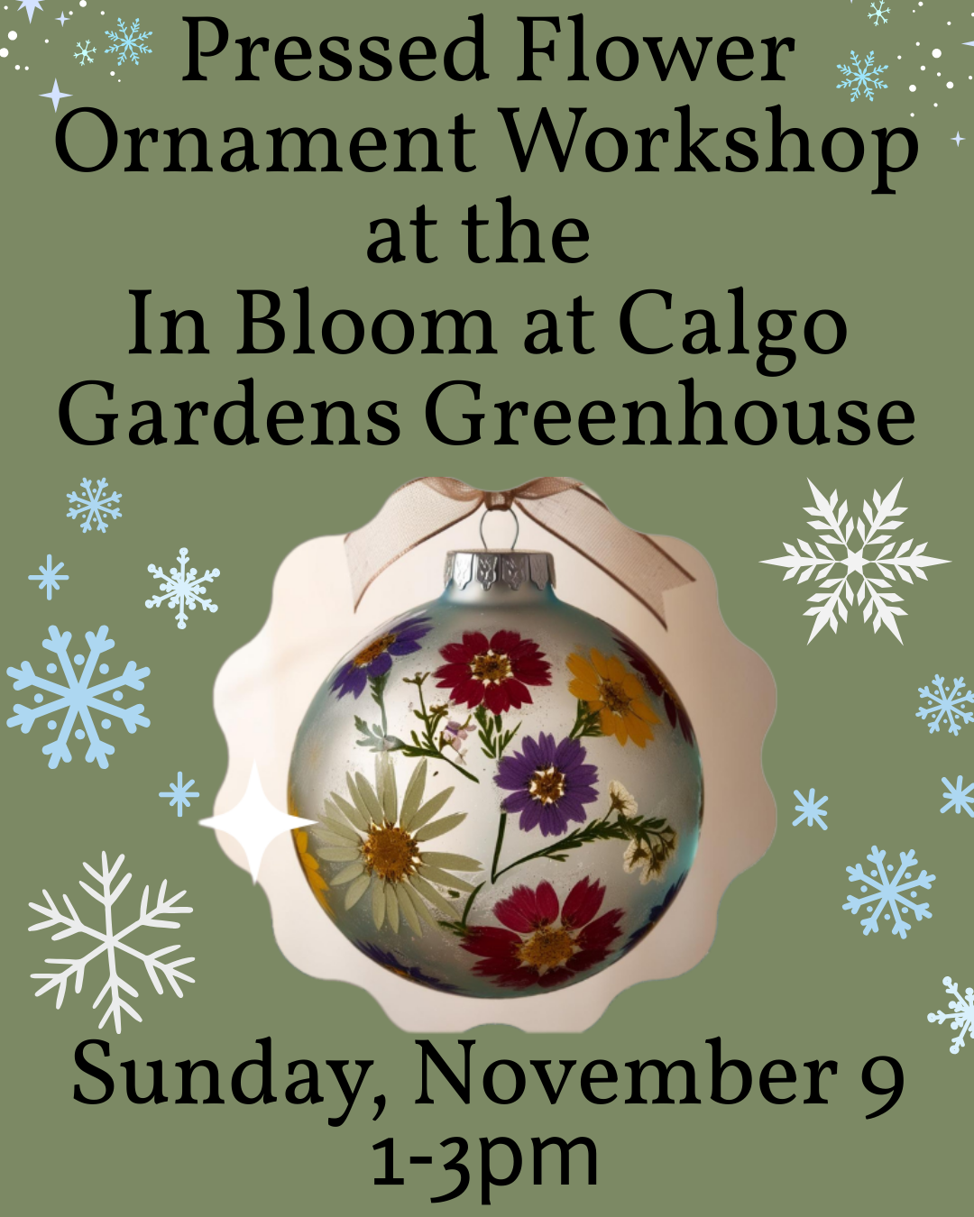 Pressed Flower Ornaments @ Calgo Gardens