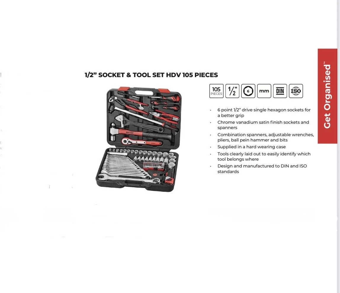 TENG TOOLS 1/2” socket & tool set heavy duty