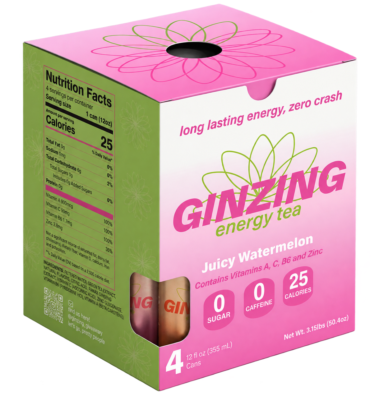 ginzing energy tea