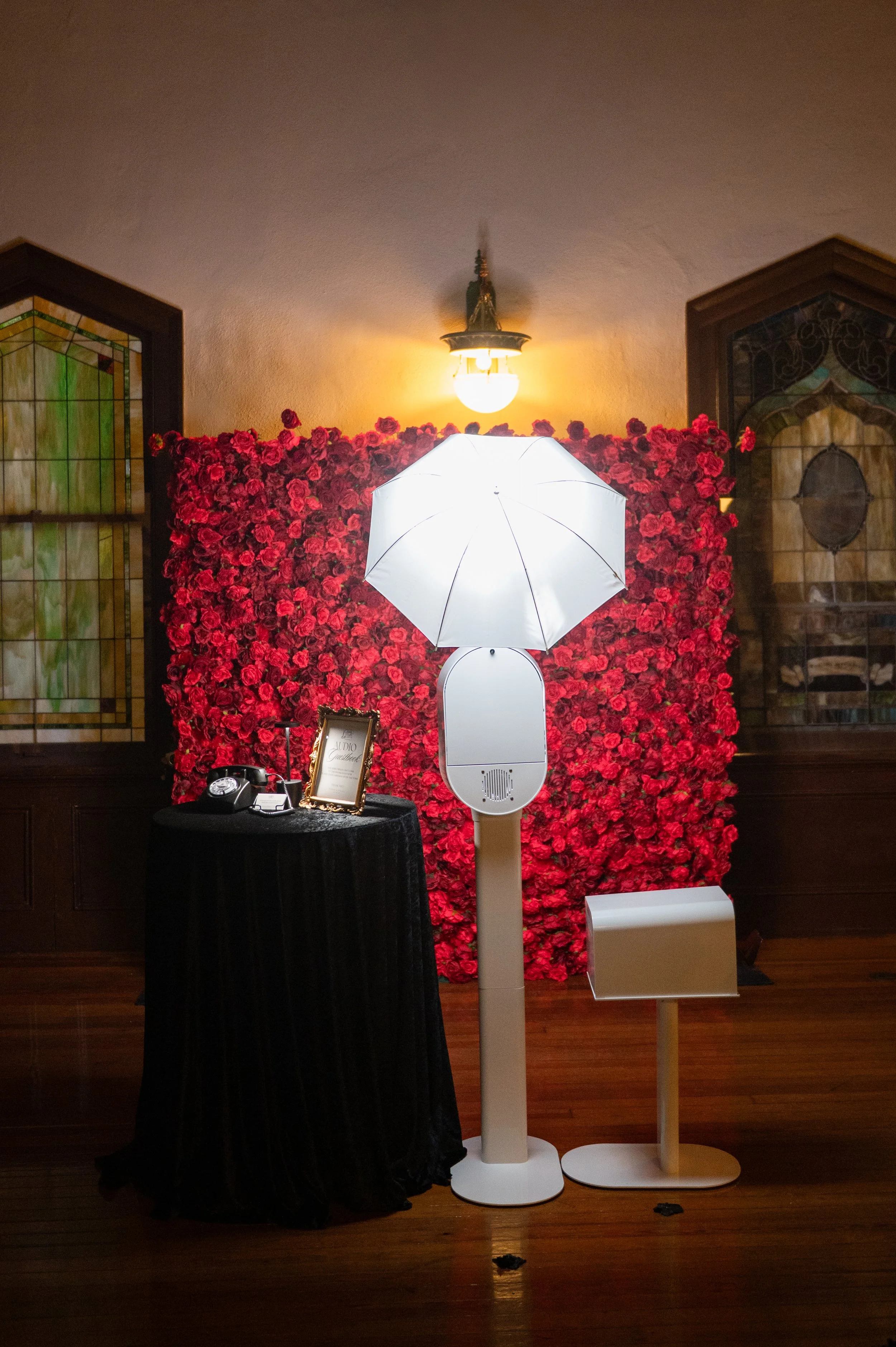 wedding cocktail hour photo booth