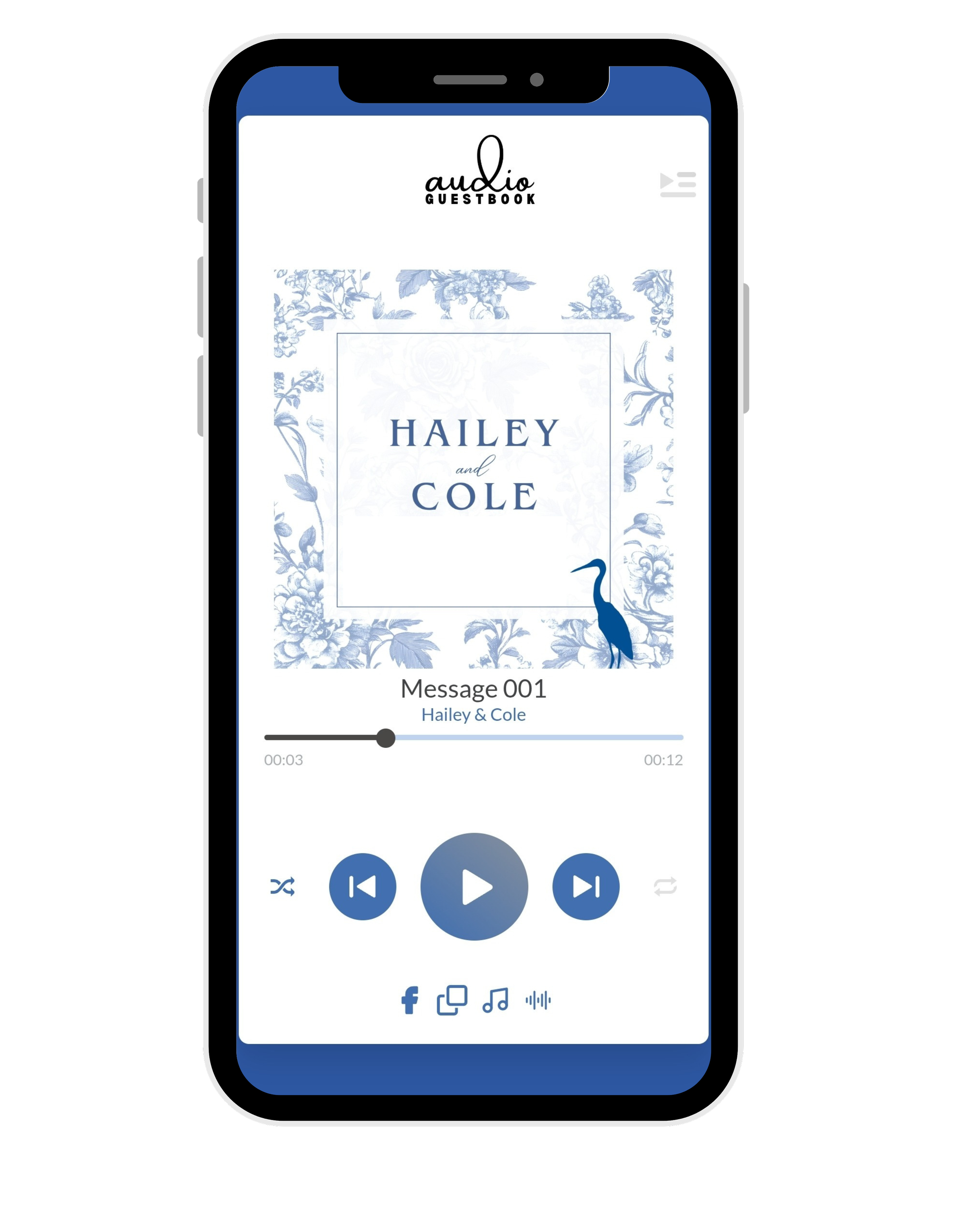 Houston's Audio Guest Book with Playlist