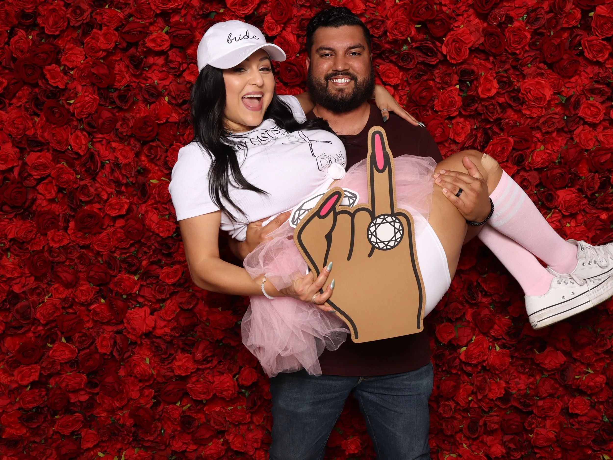 Red Flower Wall Rental in Houston TX