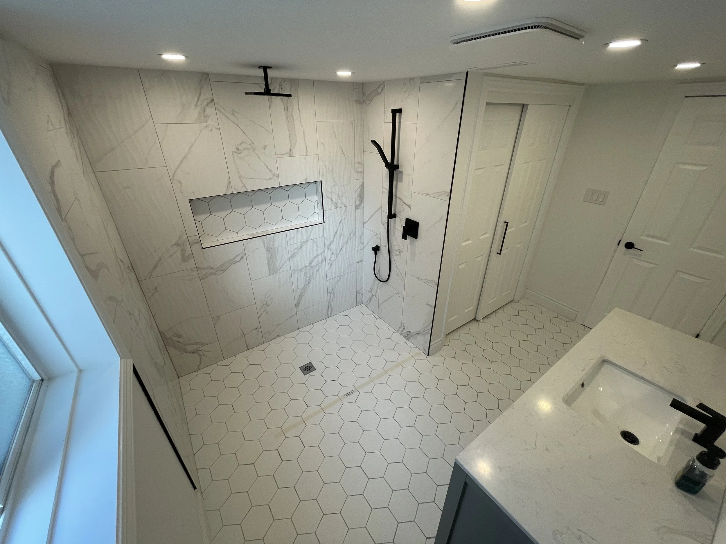 New bathroom tile renovation Waterloo