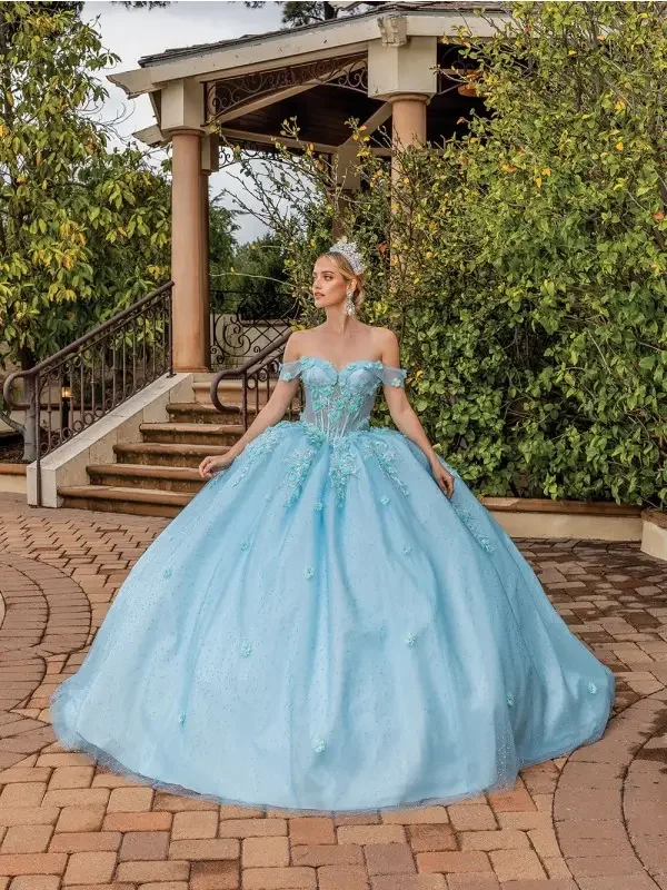 Glitter Tulle Quinceanera Dress