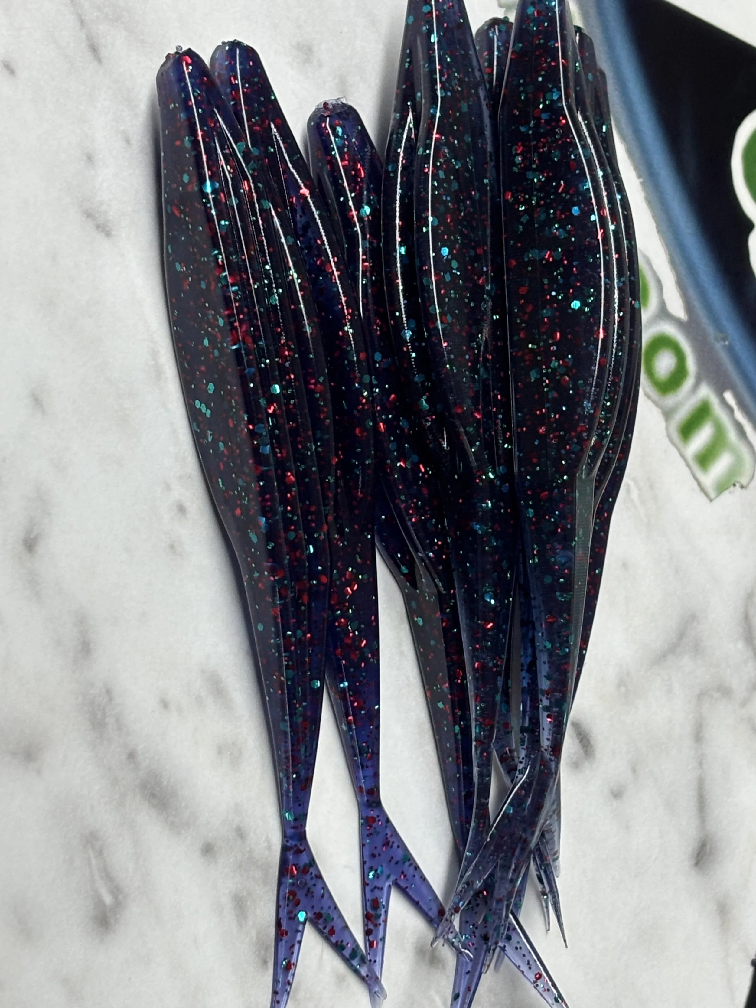 5 Inch Jerk Bait “Fluke” Junebug Red