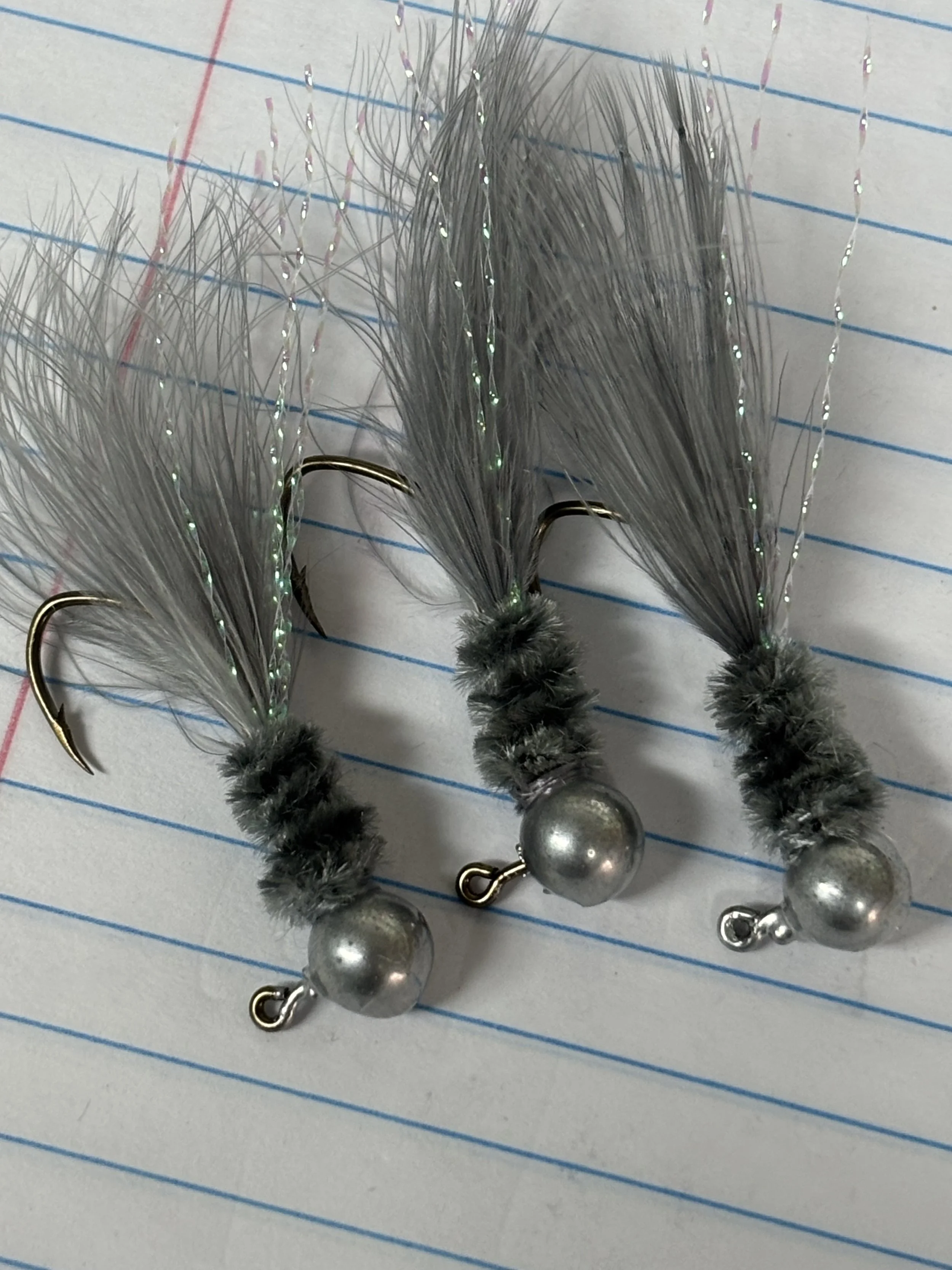 Gray Ghost 1/16 Ounce Hair Jig 3 Pack