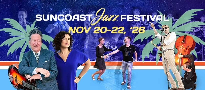 performers and dancers at Suncoast Jazz Festival - Nov 20-22, 2026 in Clearwater Beach, Fl