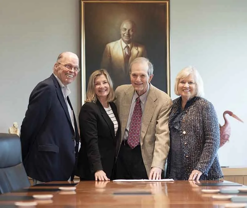 Left to right: Parc’s former Board Chair Michael Bice, President and CEO Michelle Detweiler, Tom James and Mary James.