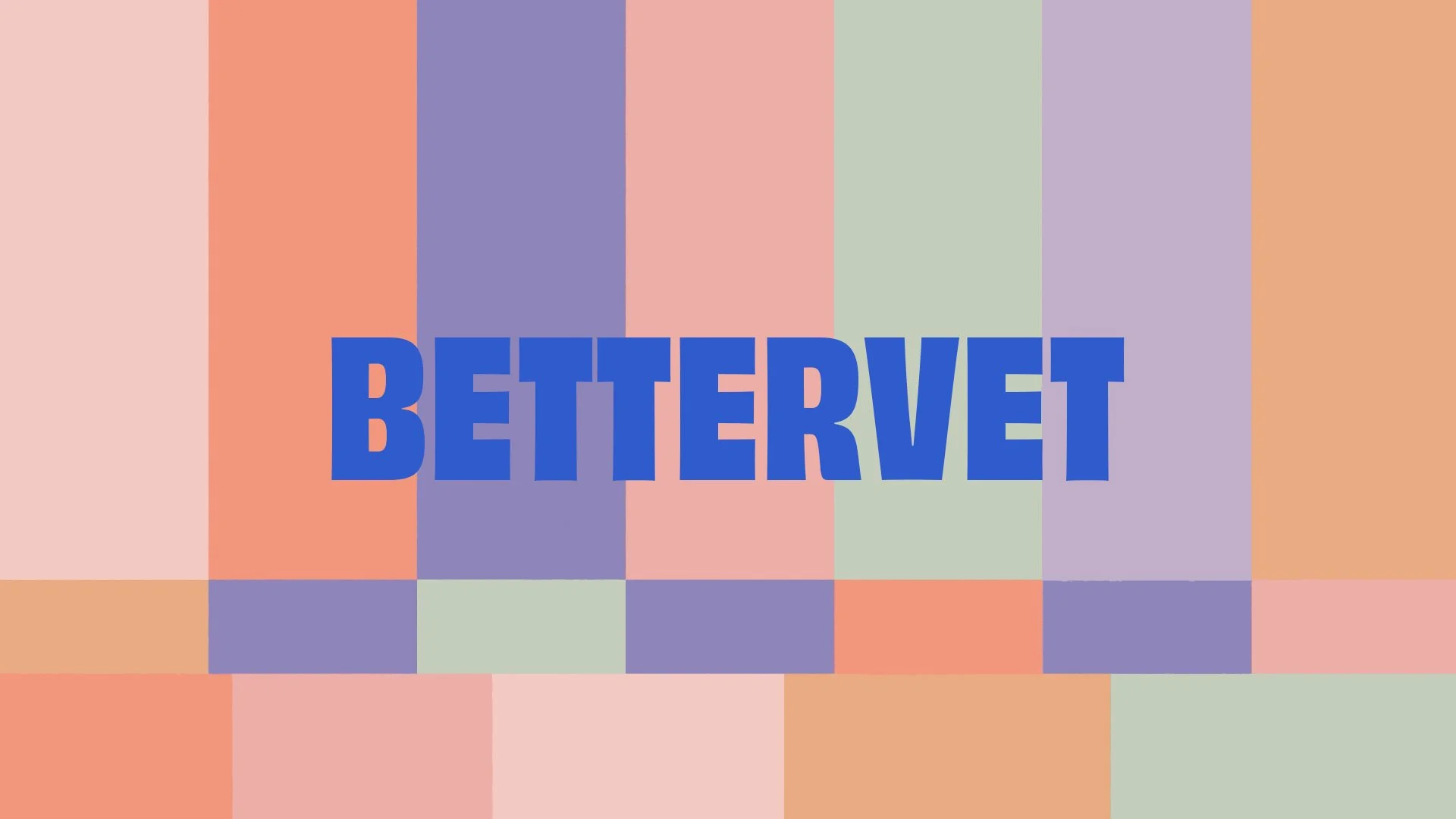 Colorful geometric pattern with the word "BETTERVET" in blue text.