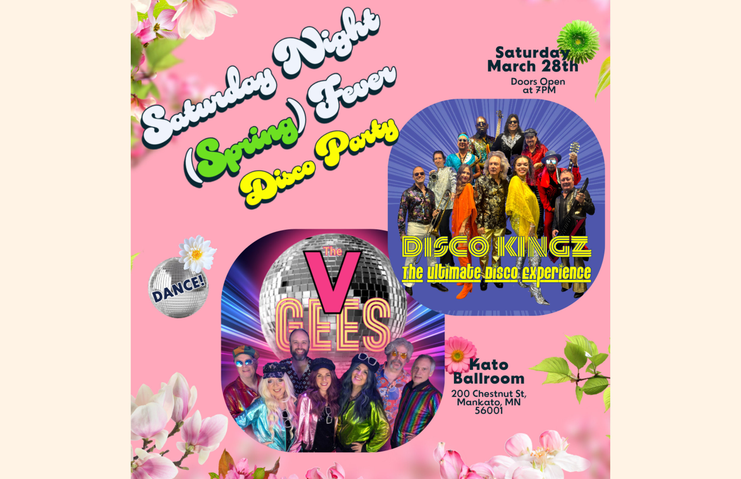 Saturday Night (Spring) Fever at Kato Ballroom with the Disco Kingz