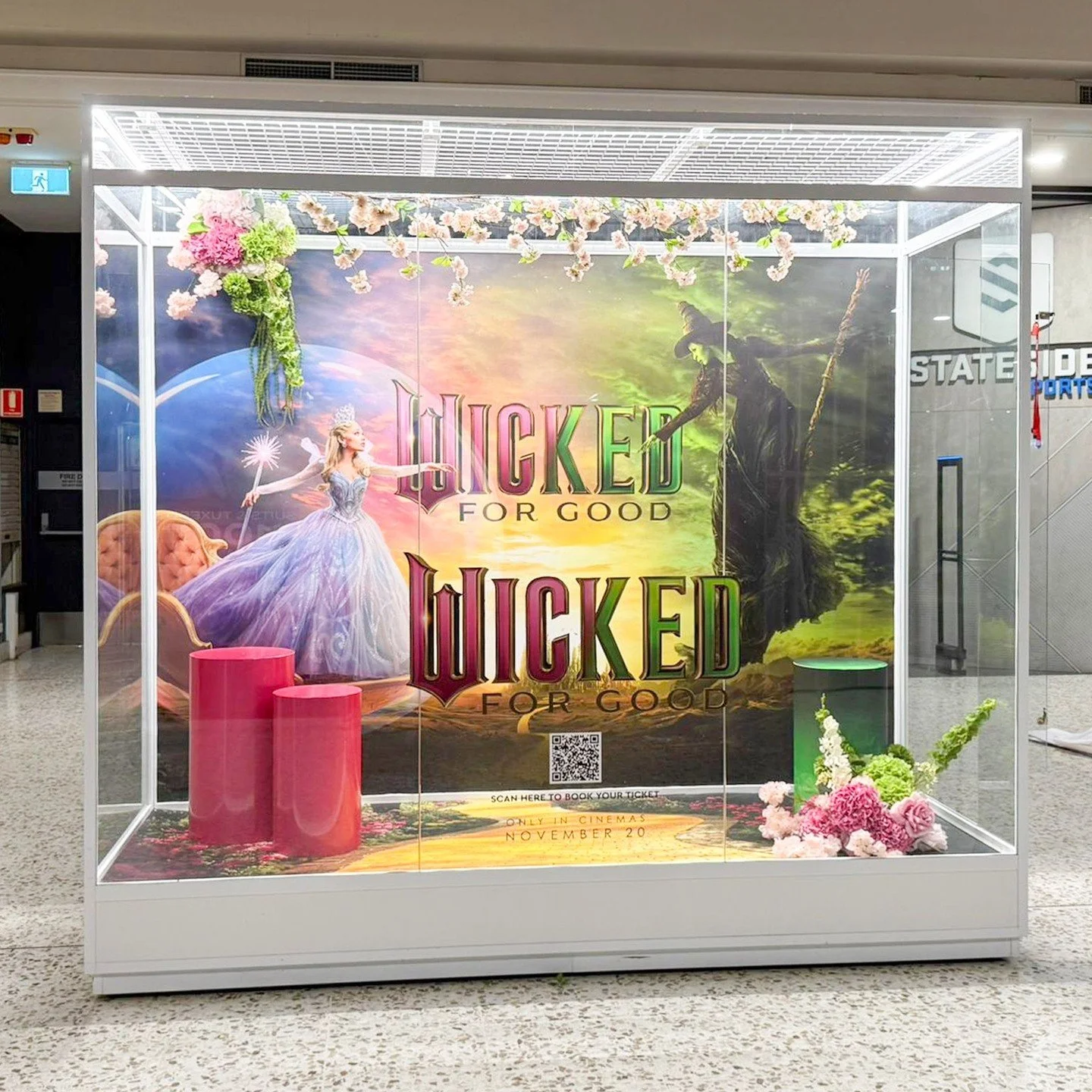 Wicked: For Good 💚💖

We partnered with Westfield to deliver a vibrant VM installation celebrating the upcoming Wicked: For Good movie release. ✨

This bespoke setup featured a double-sided backdrop, custom floor decal, VCLs, lush pink and green art