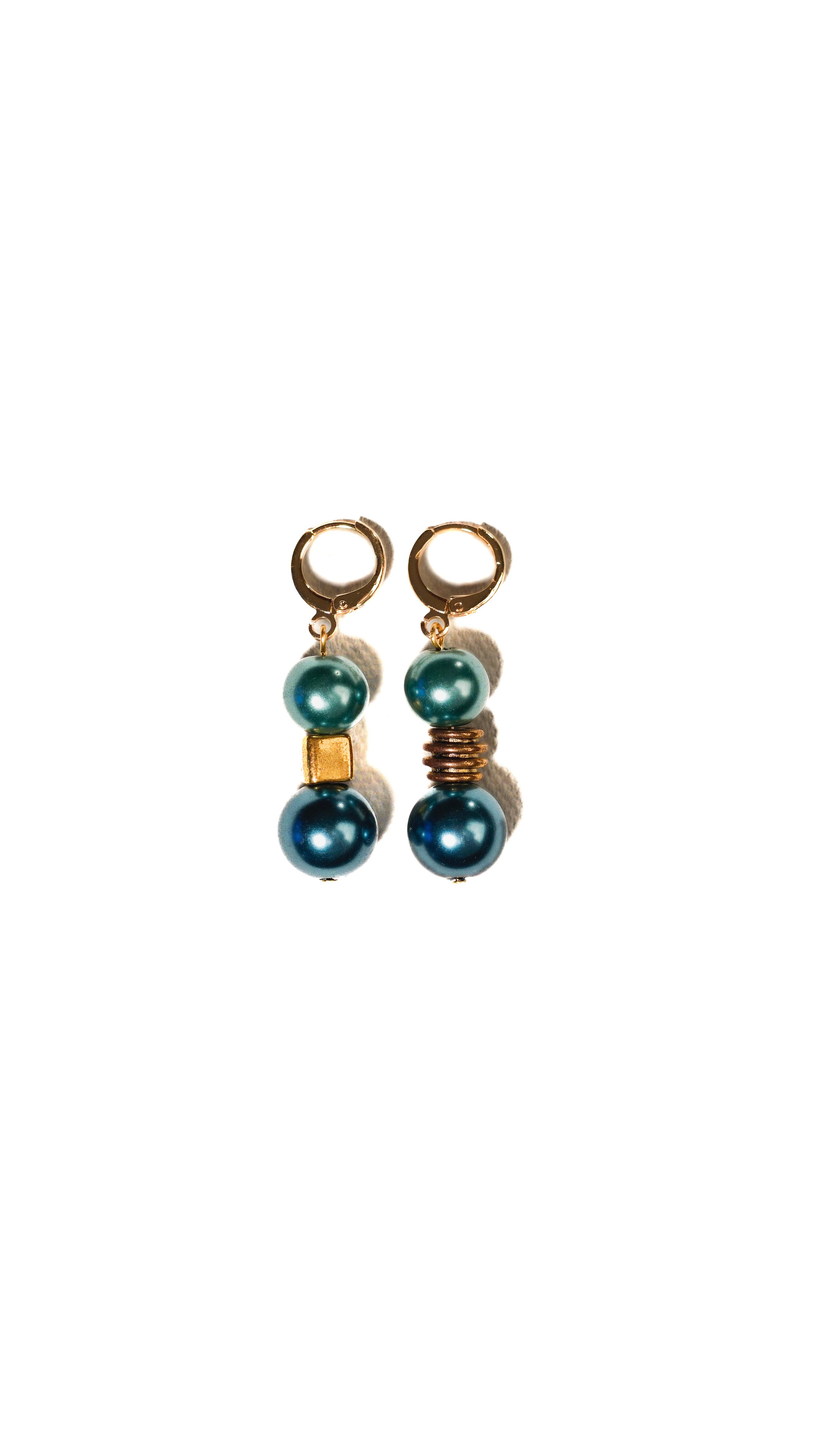 Golden blue drops