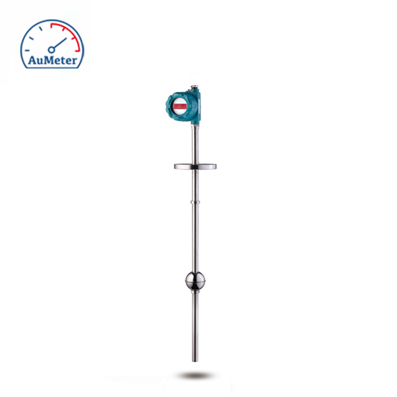 Insertion magnetic float level transmitter