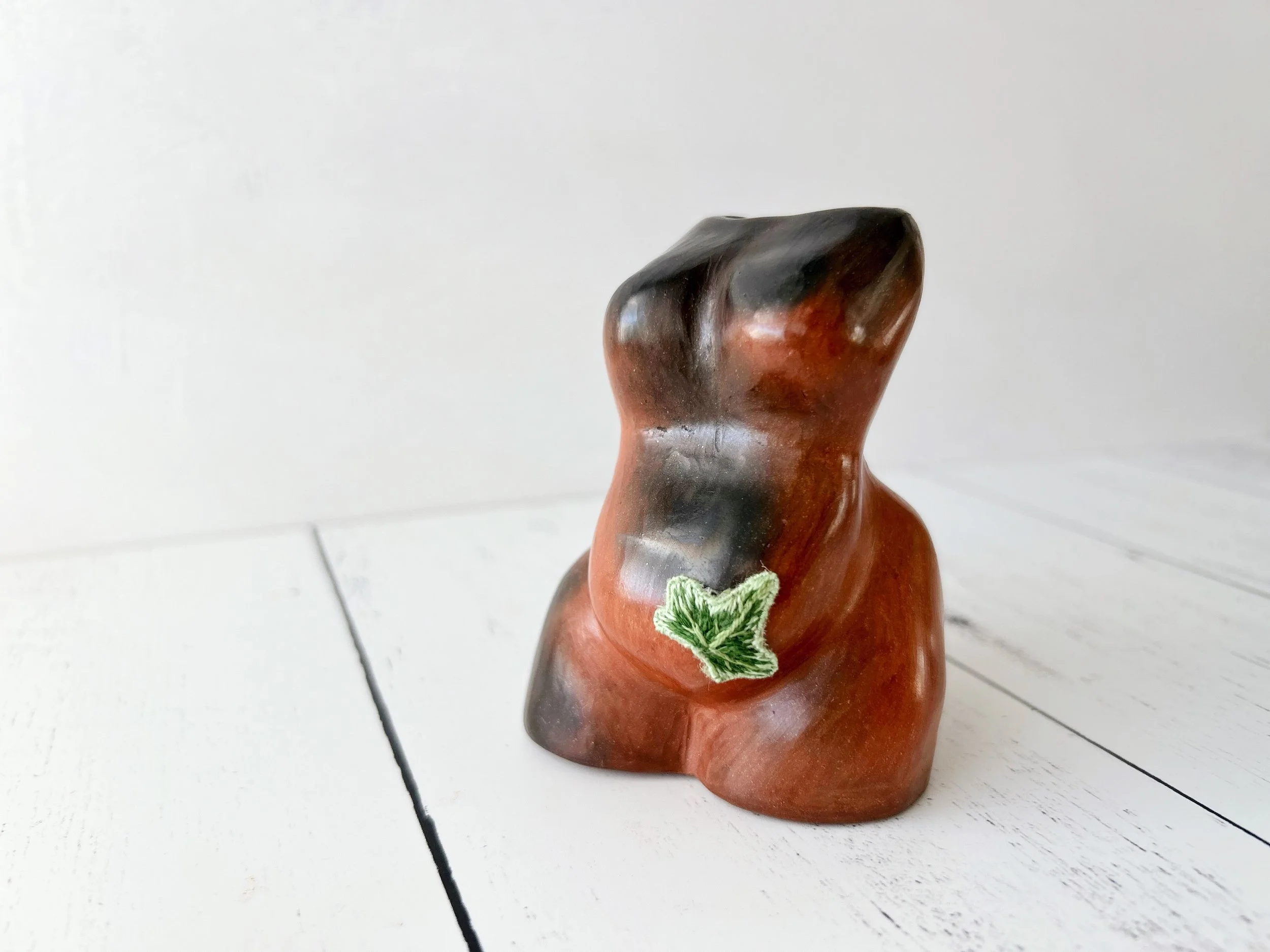 Catawba Pottery- Woman Vase with Ivy