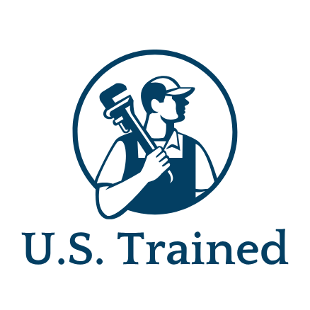 U.S. Trained badge, plumber trained in the United States