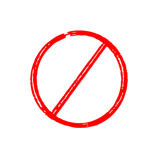 Handyman holding several tools crossed out, meaning not a handyman