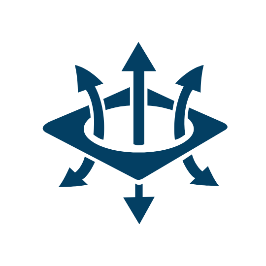 Icon of arrows rising from a drain, representing plumbing vent and sewer odor repair