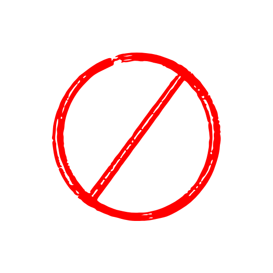 Electrical plug and cord crossed out, meaning not an electrician