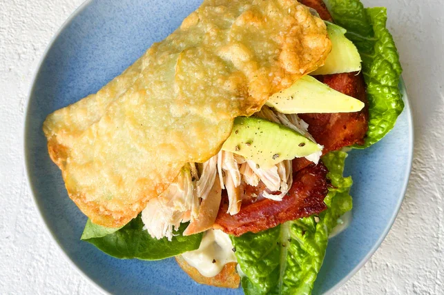 Chicken Caesar Salad Crispy Potato Wraps