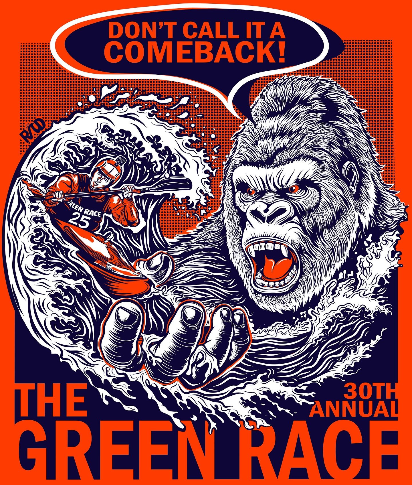The Green Race 2025 t-shirt design contest submission&hellip; Don&rsquo;t call it a comeback! If you like it, considering giving me a vote: https://s.surveyplanet.com/xcmnnjex

@greenrivernarrowsrace