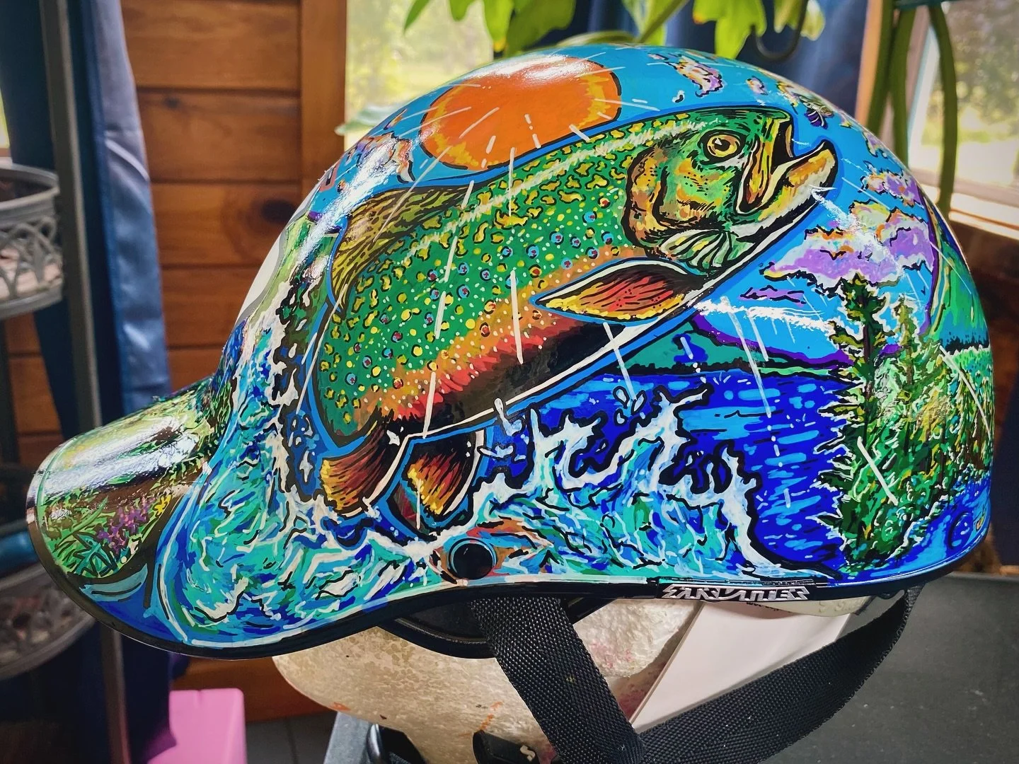 The Katahdin Region and West Branch of the Penobscot River have been a multidimensional muse this summer. Wild spaces remind me to honor the soul and sacrifice that goes into creativity. Humaness is Rad.

I&rsquo;ll be auctioning this helmet off at t