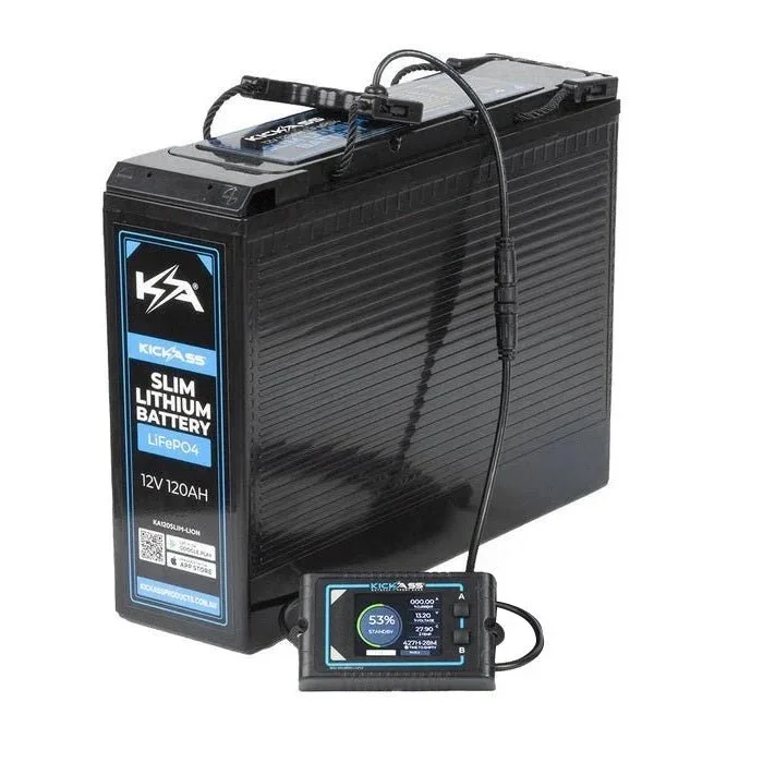 KickAss 12V 120Ah LiFePo4 Slimline Lithium Battery Remote