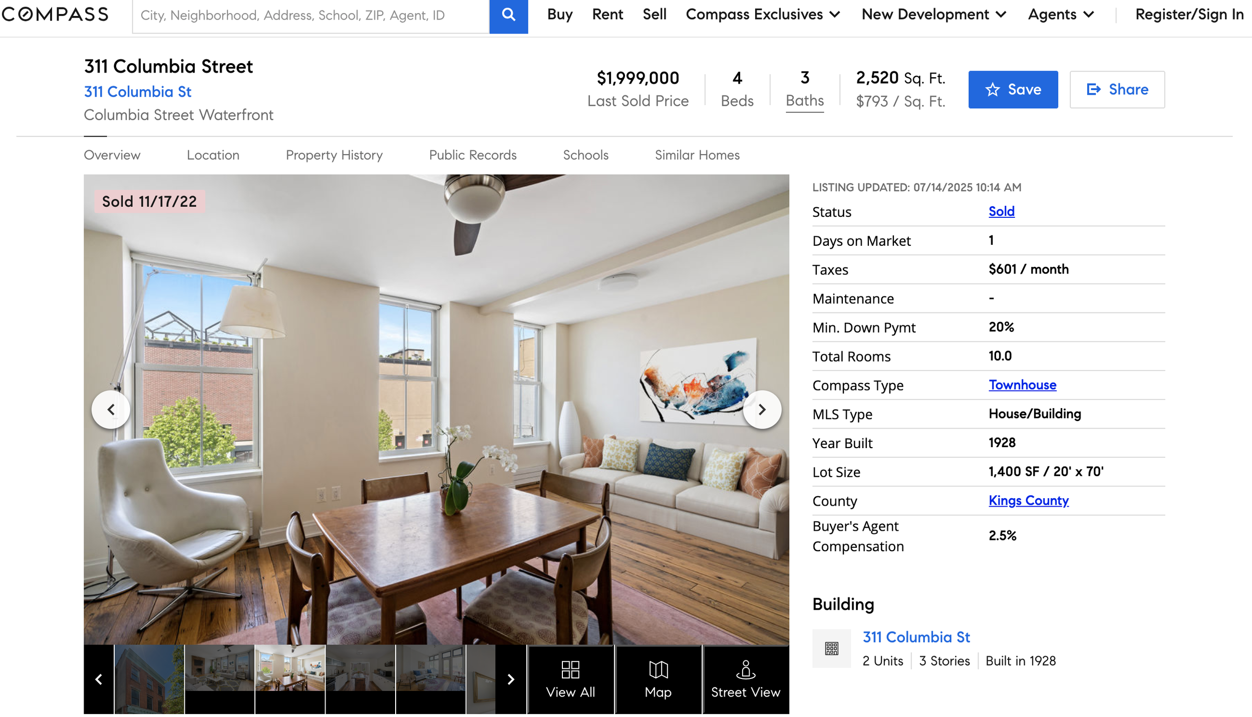 311 Columbia Street, Brooklyn, NY - 2022