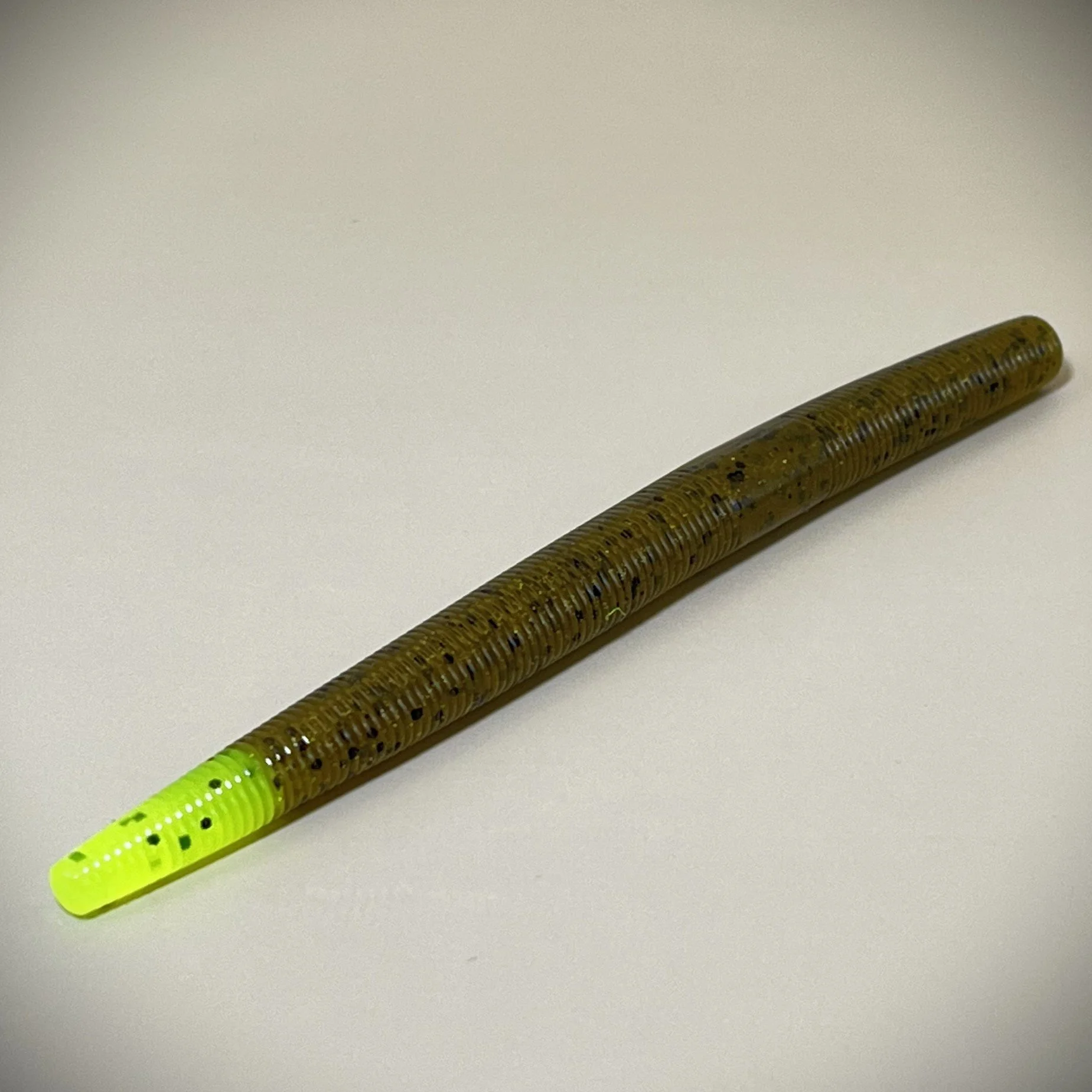 5" Stick Worm - Green Pumpkin Chartreuse